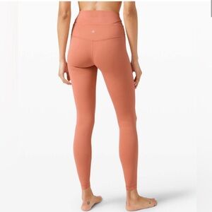 Lululemon Aligned Angles Super High Rise Tight Leggings Rustic Coral Size 4